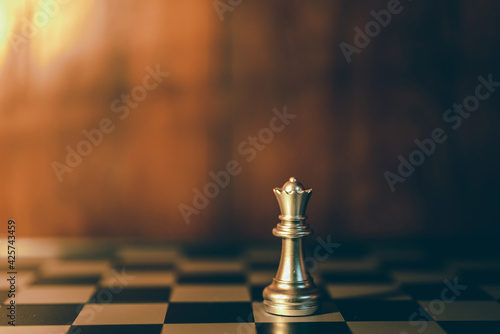 Chess board game to represent the business strategy with competition in the world market. and find out the best solution to meet target objective and goal. Sign and symbol of challenging as concept.