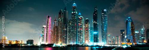 Modern buildings in Dubai Marina