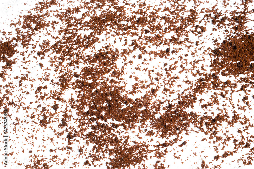 Coffee or chocolate powder Instant coffee, pile of powdered isolated on white background Coffee or chocolate powder Instant coffee, pile of powdered isolated on white background