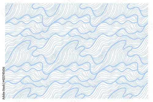 Seamless pattern with blue waves. Design for backdrops with sea, rivers or water texture.