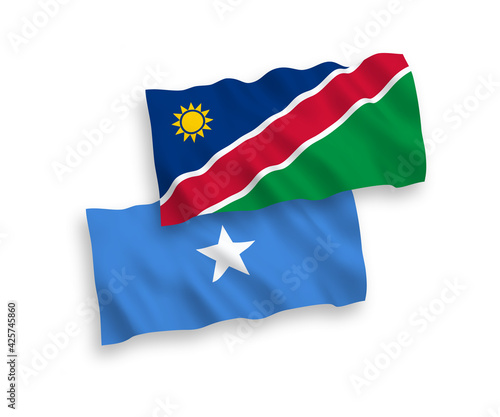 Free Download Flags of Republic of Namibia and Somalia on a white background - GFXLoad