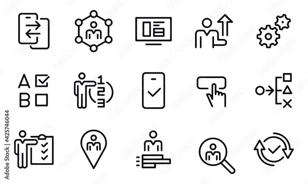 UI and UX Icons vector design UI and UX Icons vector design