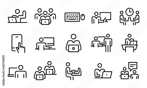 Using Computers Icons vector design 