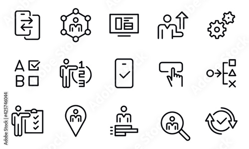 UI and UX Icons vector design 