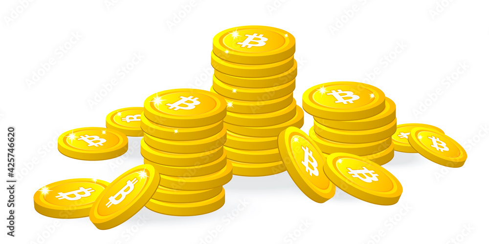 ビットコイン仮想通貨のイメージベクターイラスト背景素材 Stock Vector Adobe Stock