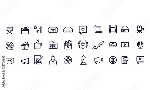 Film Industry Icons vector design 