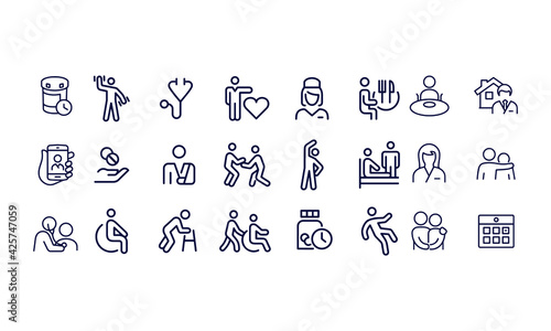  Nursing Home Icons vector design 