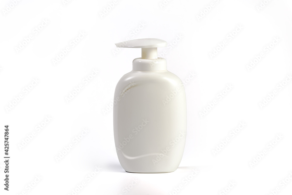 Plastic Bottle with liquid soap, isolated on white background Plastic Bottle with liquid soap, isolated on white background