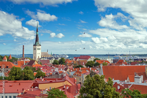 Tallinn capital of Estonia view from above