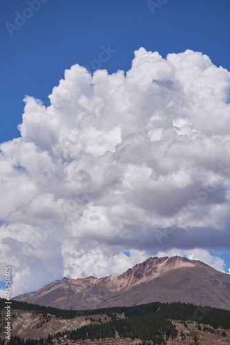 Cumulonimbus view formation in the sky during summer season in Patagonia, Argentina