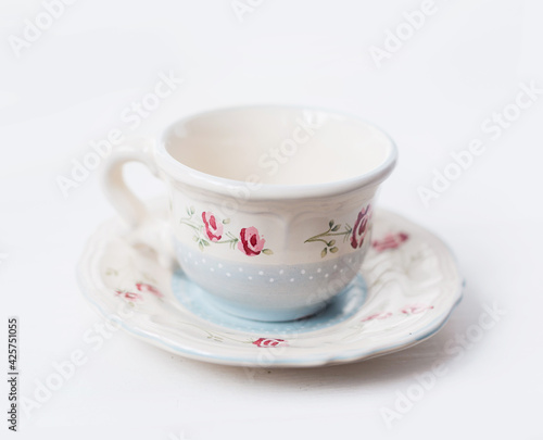 Vintage cup and saucer shabby style