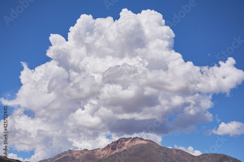Cumulonimbus view formation in the sky during summer season in Patagonia, Argentina