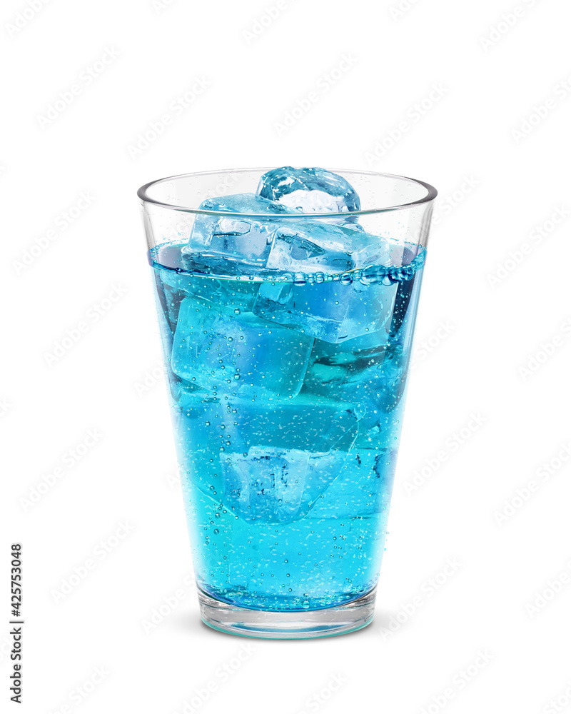 グラス ブルーハワイ 飲み物 氷 イラスト リアル Stock Illustration Adobe Stock