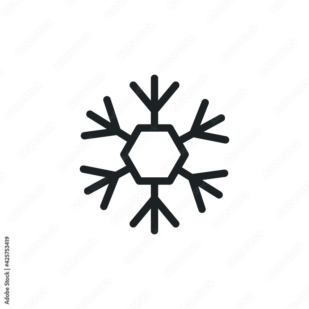 A snowflake icon. Snowy wheather A snowflake icon. Snowy wheather