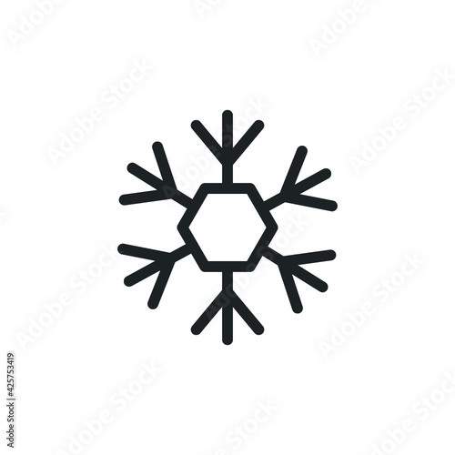 A snowflake icon. Snowy wheather