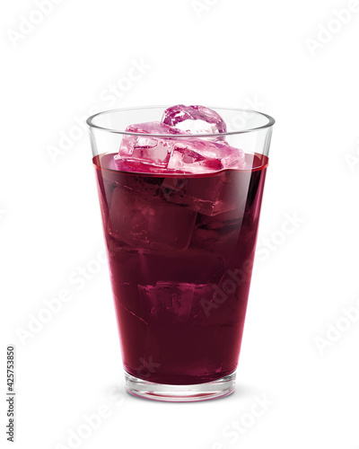 グラス ぶどうジュース 飲み物 氷 イラスト リアル 