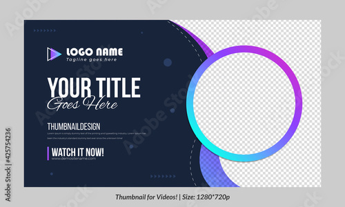 Editable thumbnail template for videos and all social platforms. Premium thumbnail for videos editable Premium Vector, customizable thumbnails. Fully customizable thumbnails template for any videos.