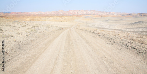 Dirt road in Cottonwood Canyon  Grand Staircase Escalante National Monument  Utah  USA