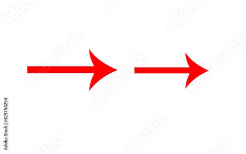 Wallpaper Mural Red arrow icon, Red colour arrow indicator  Torontodigital.ca