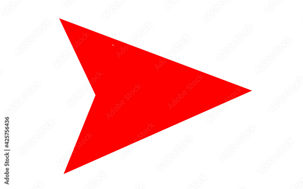 Red arrow icon, Red colour arrow indicator Stock Illustration | Adobe Stock