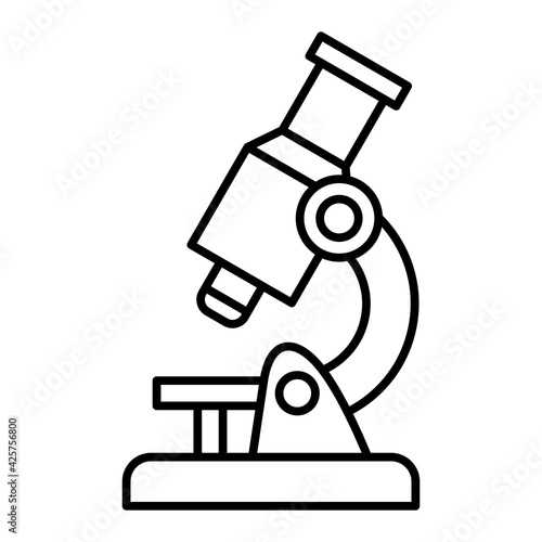 Vector Microscope Outline Icon Design