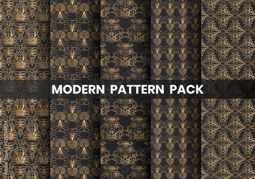 seamless, textile, fabric, template, damask, luxury, wrapping, creative, modern, Arabic, curve, isolated, ornamental, flourish, gold, filigree, black, scroll, silhouette, set, wallpaper, tile, style, 