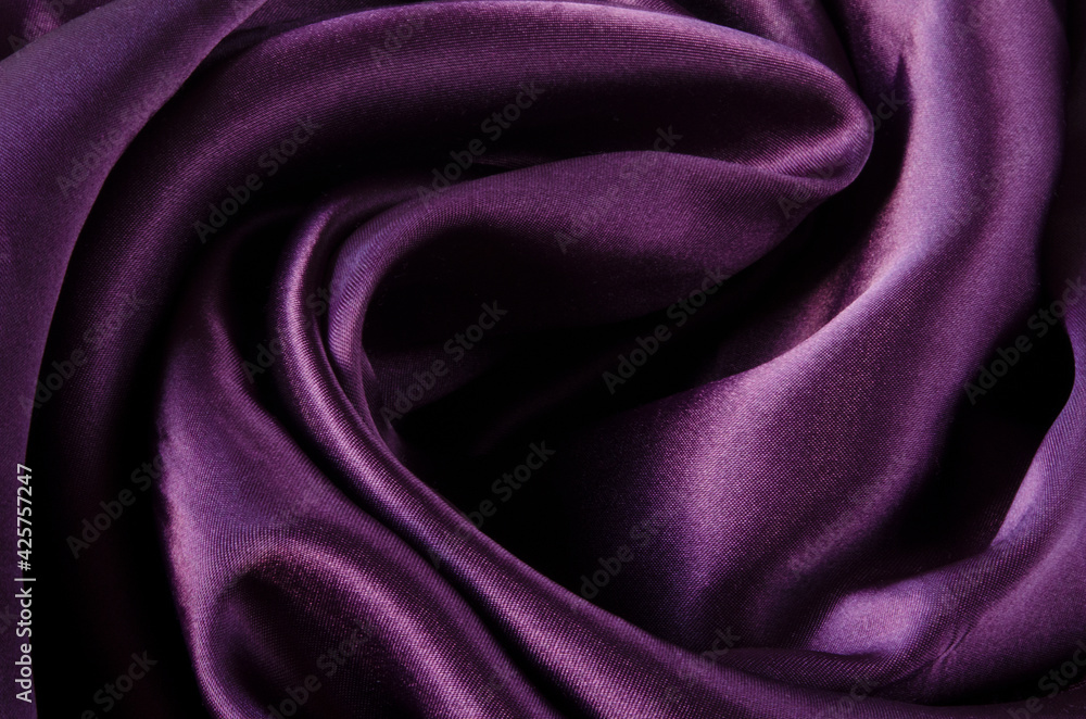 Fototapeta premium purple fabric texture silk close-up