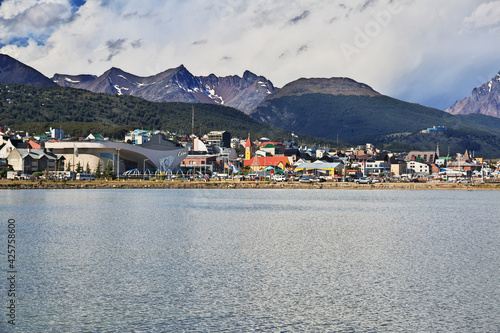 Seaport in Ushuaia city on Tierra del Fuego, Argentina
