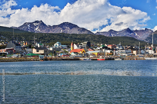 Seaport in Ushuaia city on Tierra del Fuego, Argentina © Sergey
