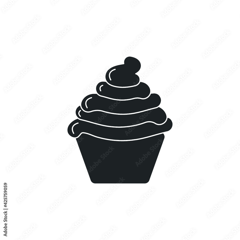 cake pastry icon in flat style isolated.Symbol illustration cake pastry icon in flat style isolated.Symbol illustration