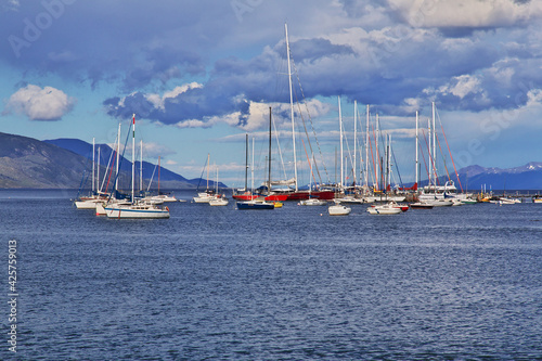 Seaport in Ushuaia city on Tierra del Fuego, Argentina © Sergey