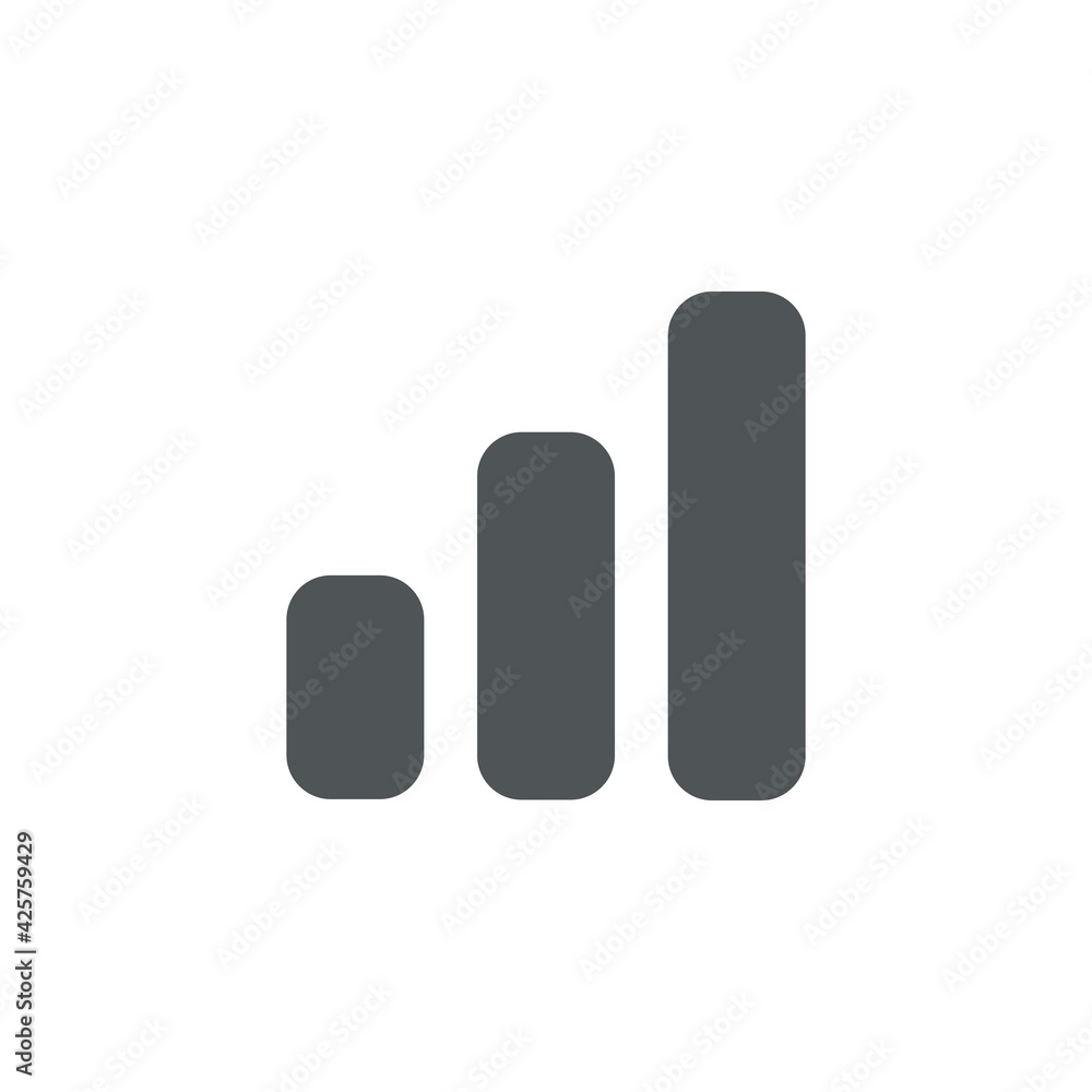 Bar graph icon isolated on white background. Diagram symbol modern, simple, vector, icon for website design, mobile app, ui. Vector Illustration Bar graph icon isolated on white background. Diagram symbol modern, simple, vector, icon for website design, mobile app, ui. Vector Illustration