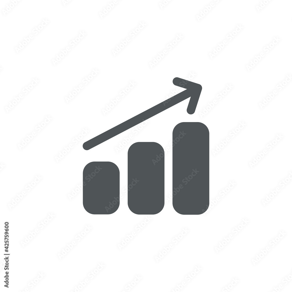 Bar graph icon isolated on white background. Diagram symbol modern, simple, vector, icon for website design, mobile app, ui. Vector Illustration Bar graph icon isolated on white background. Diagram symbol modern, simple, vector, icon for website design, mobile app, ui. Vector Illustration