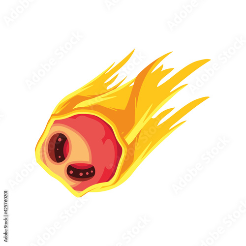 falling space asteroid