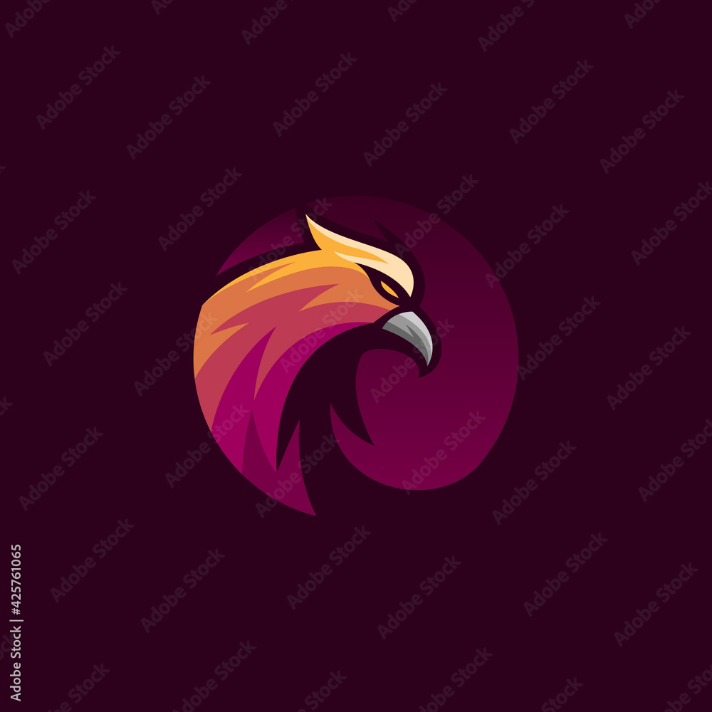 Obraz premium Abstract circle eagle logo template