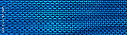 Seamless blue metal grille background patterns with colorful dots and pores.