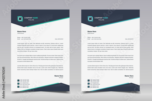 Letterhead design template. Creative and elegant modern business A4 letterhead template for your project design. Illustration vector