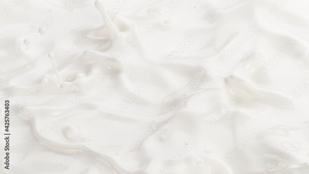Super slow motion of milk cream. Super slow motion of milk cream.