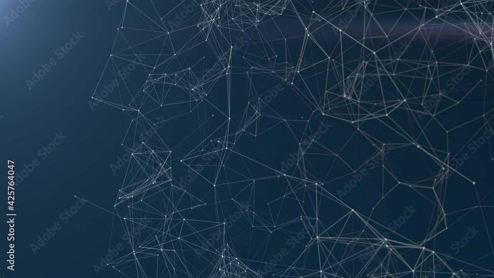 Futuristic abstract dark blue network plexus background perfect for titles, motion graphics and big data representation Futuristic abstract dark blue network plexus background perfect for titles, motion graphics and big data representation