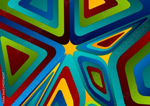 Colorful tech abstract low poly pattern vector background