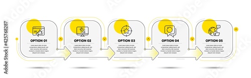 Seo marketing, Recovery data and Star target line icons set. Timeline process flowchart. Monitor repair sign. Megaphone, Backup info, Winner award. Computer service. Business set. Vector