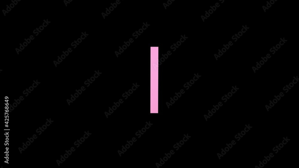 3d letter pink color on a black background with alpha channel. 3d animation with effect it appearance and rotation of the letter I. 3d rendering of an isolated letter I, alphabet. Full Hd quality. 3d letter pink color on a black background with alpha channel. 3d animation with effect it appearance and rotation of the letter I. 3d rendering of an isolated letter I, alphabet. Full Hd quality.