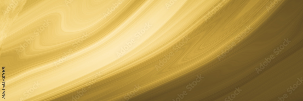 Fototapeta premium Gold brown color abstract waves background