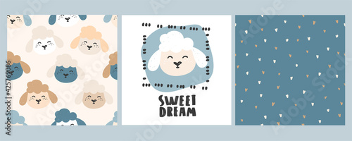 Cute little sheep faces