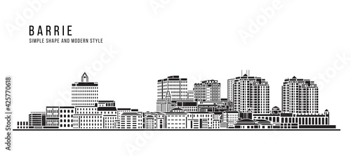 Cityscape Building Abstract Simple shape and modern style art Vector design - Barrie