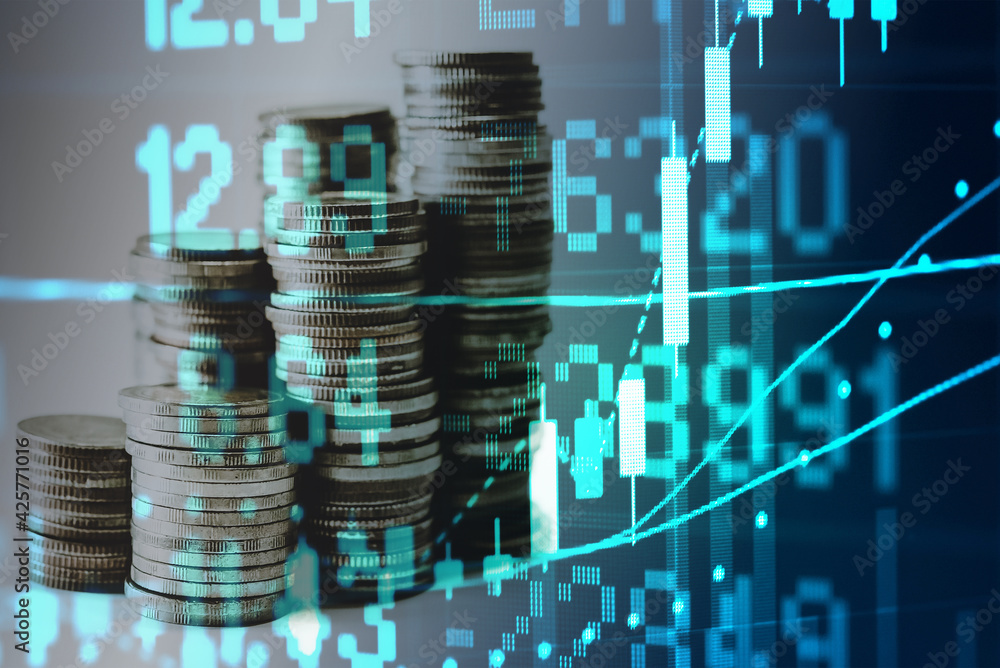Gold coins stacks is representing riches and wealth management. Coin stack growing and find out the way to get a return on investment. Finance and money exchange investment as concept. Gold coins stacks is representing riches and wealth management. Coin stack growing and find out the way to get a return on investment. Finance and money exchange investment as concept.