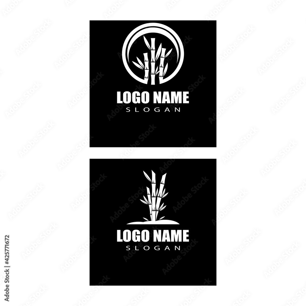 Bamboo Logo Template vector icon illustration design Bamboo Logo Template vector icon illustration design