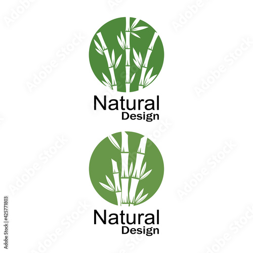 Bamboo Logo Template vector icon illustration design