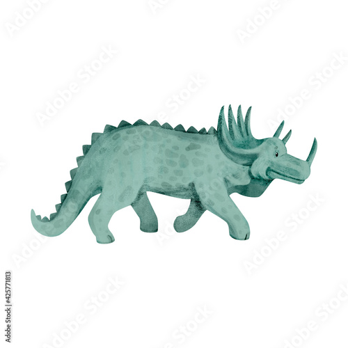 Watercolor illustration of the dinosaur