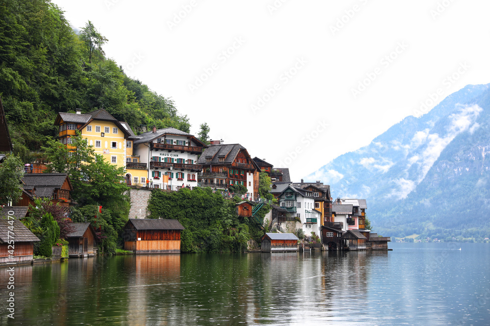 view of the town in Hallstatt
